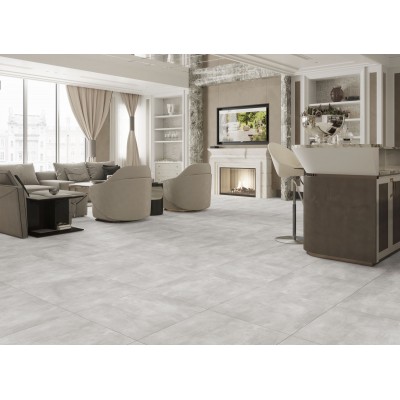 Gresie Porțelanată Rectificată 60x120 R CEMENTO -  Argintiu Gri