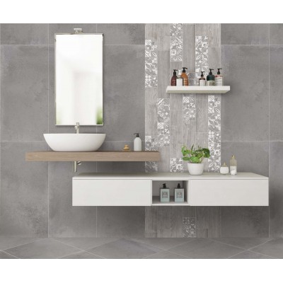 Gresie Porțelanată Rectificată 60x120 R DISTRICT - Gri 