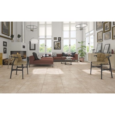 Gresie Porțelanată Rectificată 60x120 R E-CEMENT - Bej 