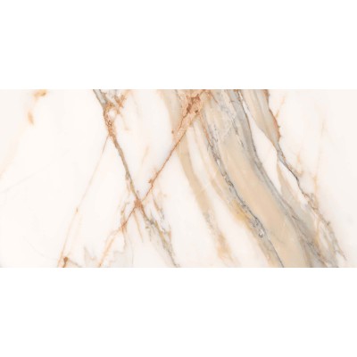 Gresie Porțelanată Rectificată Lucioasă 60x120 R EXCELSIS - Alb