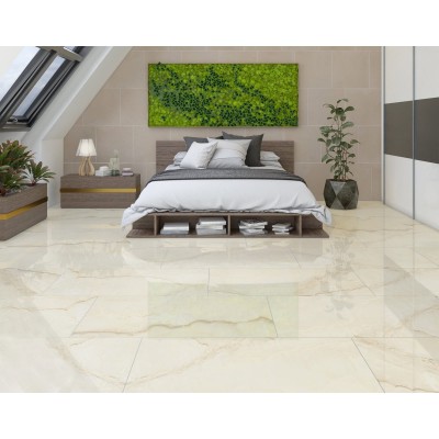 Gresie Porțelanată Rectificată Lucioasă 60x120 R ONICE - Bej