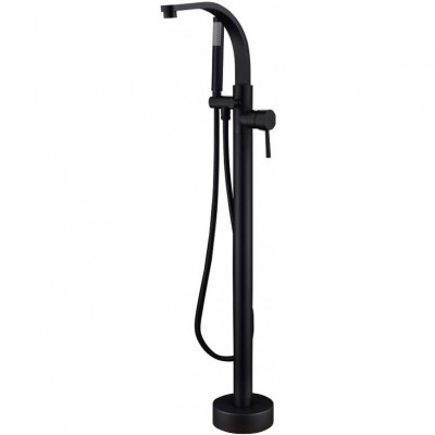 BATERIE CADA FREESTANDING DECCO NEGRU MAT, SET INSTALARE IN PARDOSEALA INCLUS