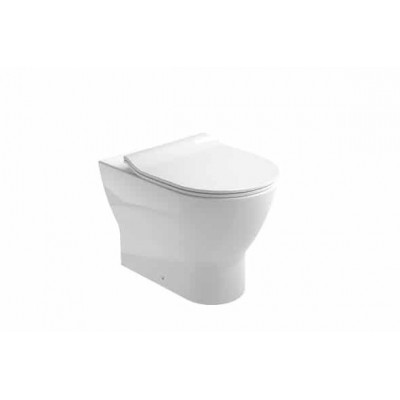 VAS WC EMMA ROUNDED BTW 54X36 CM PENTRU REZERVOR INCASTRAT, ALB
