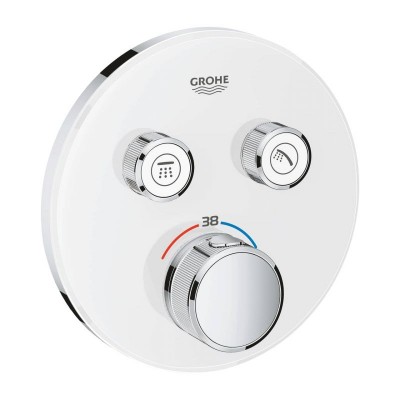 ORNAMENT GROHTHERM SMARTCONTROL TERMOSTATIC ROTUND, 2 IESIRI MOON-WHITE (INSTALARE CU RAPIDO SMARTBOX)