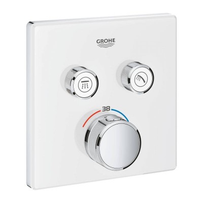 ORNAMENT GROHTHERM SMARTCONTROL TERMOSTATIC PATRAT, 2 IESIRI MOON-WHITE (INSTALARE CU RAPIDO SMARTBOX)