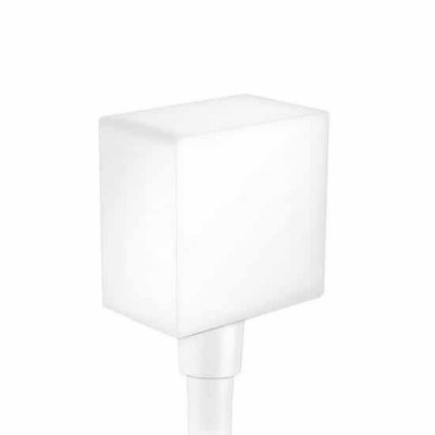 FixFit Square conector furtun dus  - matt white
