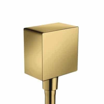 FixFit Square conector furtun dus  - polished gold optic