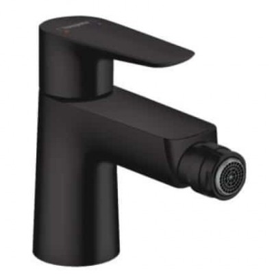 Baterie bideu Talis E cu ventil - matt  black