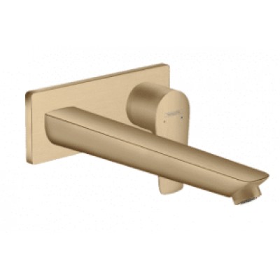 Ornament baterie lavoar perete Talis E pipa 22.5 cm - brushed bronze