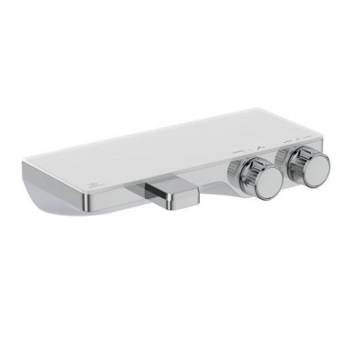 BATERIE TERMOSTATATA CADA/DUS CERATHERM S200, ETAJERA STICLA ALBA