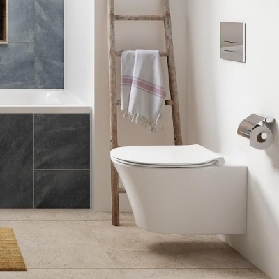 VAS WC CONNECT AIR SUSPENDAT RIMLESS+, 54.5X36.5 FIXARE COMPLET ASCUNSA