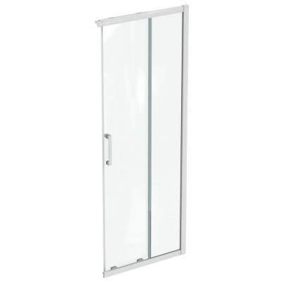 CABINA DE DUS PATRATA CONNECT 2, 80X80CM, H. 195, USI CULISANTE, STICLA 6MM TRATATA IDEALCLEAN, PROFIL ALB MAT (NECESAR 2 BUC PT A FORMA O CABINA)