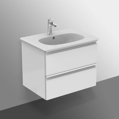 MOBILIER TESI SUSPENDAT 60 CM, 2 SERTARE, ALB LUCIOS