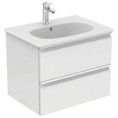 MOBILIER TESI SUSPENDAT 80 CM, 2 SERTARE, ALB LUCIOS