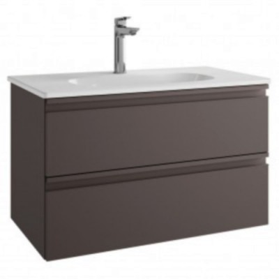 MOBILIER TESI SUSPENDAT 80 CM, 2 SERTARE, TAUPE (GREJ) INCHIS MAT