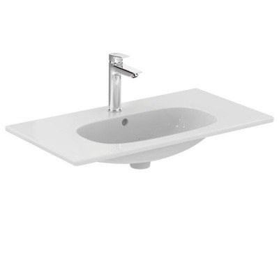 LAVOAR TESI 80 CM PENTRU MONTAJ PE MOBILIER, ALB