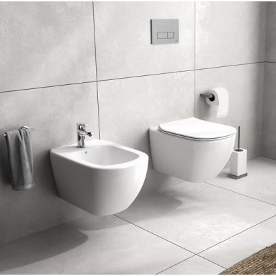 BIDEU TESI SUSPENDAT, FIXARE COMPLET ASCUNSA, 53X36, ALB MAT