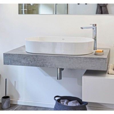 BLAT ADAPTO PT LAVOAR 85X50.5X12, FARA DECUPAJ, GRI PIETRIS