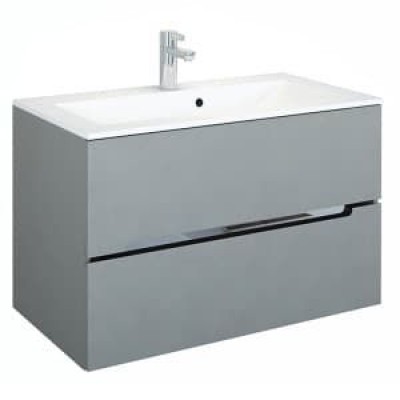 MOBILIER SILVER 90, SUSPENDAT, 898*445*550, DOUA SERTARE SOFT-CLOSE, GRI MAT,