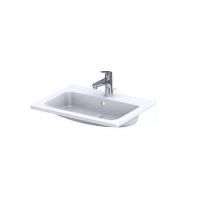 LAVOAR BERYL 60X46 CM, MARMURA COMPOZITA, ALB