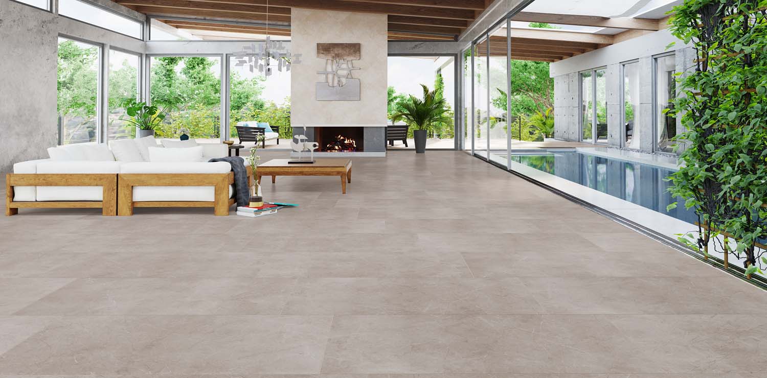 Gresie Porțelanată Rectificată Interior, Exterior 60x120 R CENTURY - Maro-Cenușiu - KAI Ceramics