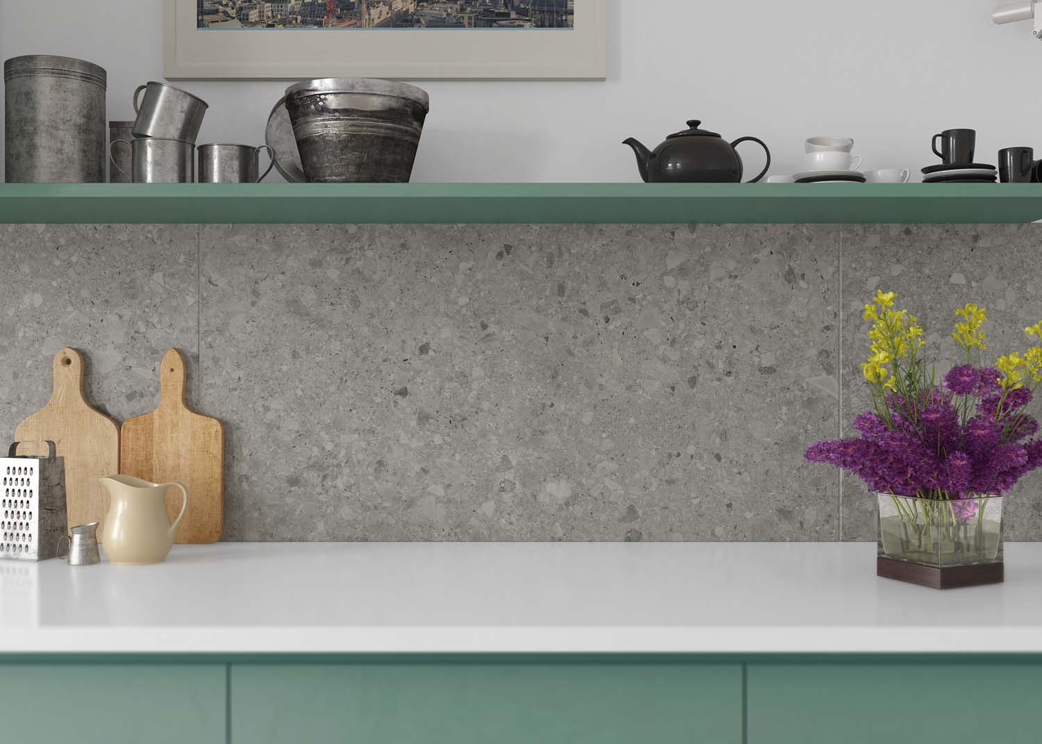 Gresie Porțelanată Rectificată Interior, Exterior 60x120 R CORTINA - Gri  - KAI Ceramics