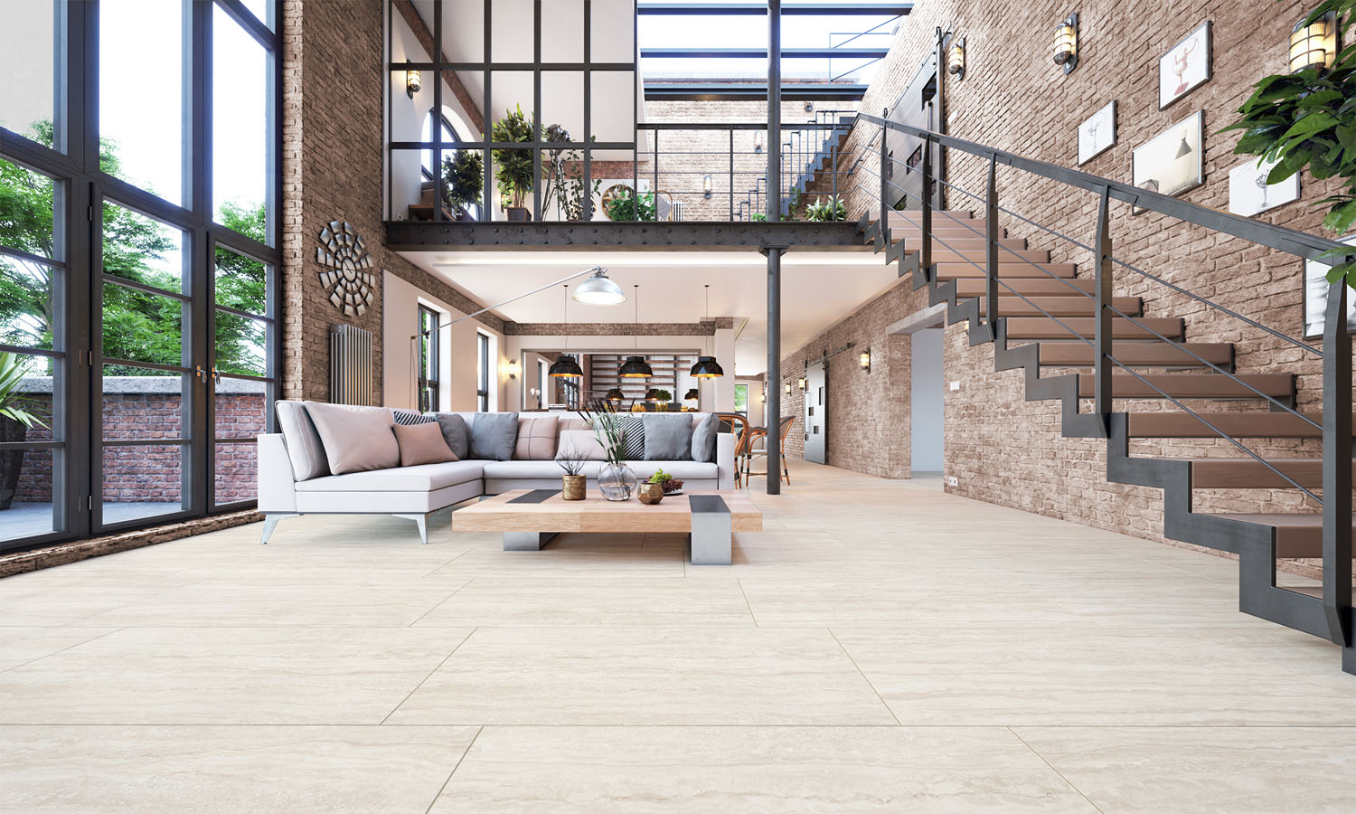 Gresie Porțelanată Rectificată 60x120 R ETERNAL - Fildeș