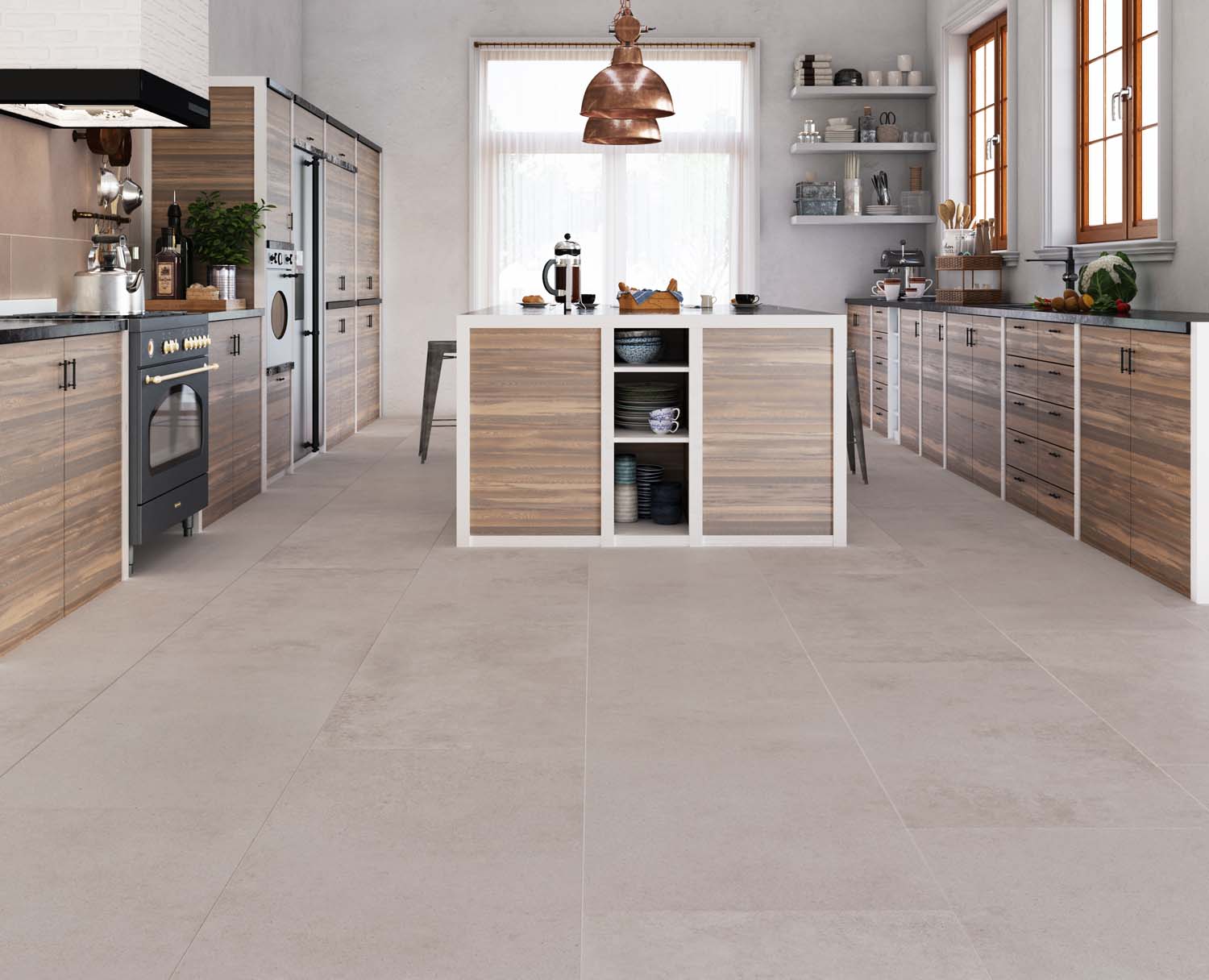 Gresie Porțelanată Rectificată 60x120 R EVOQUE - Gri