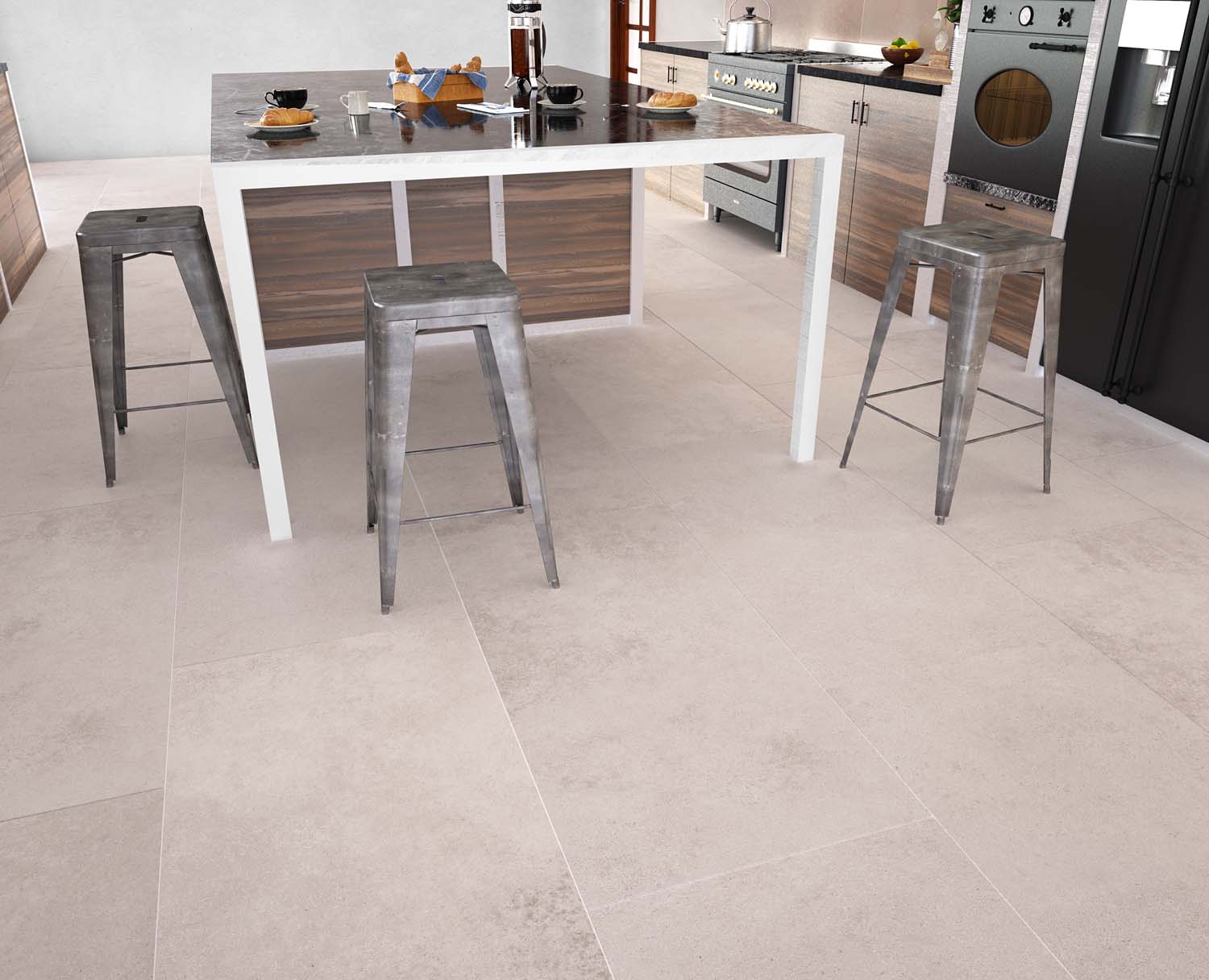 Gresie Porțelanată Rectificată 60x120 R EVOQUE - Gri Deschis