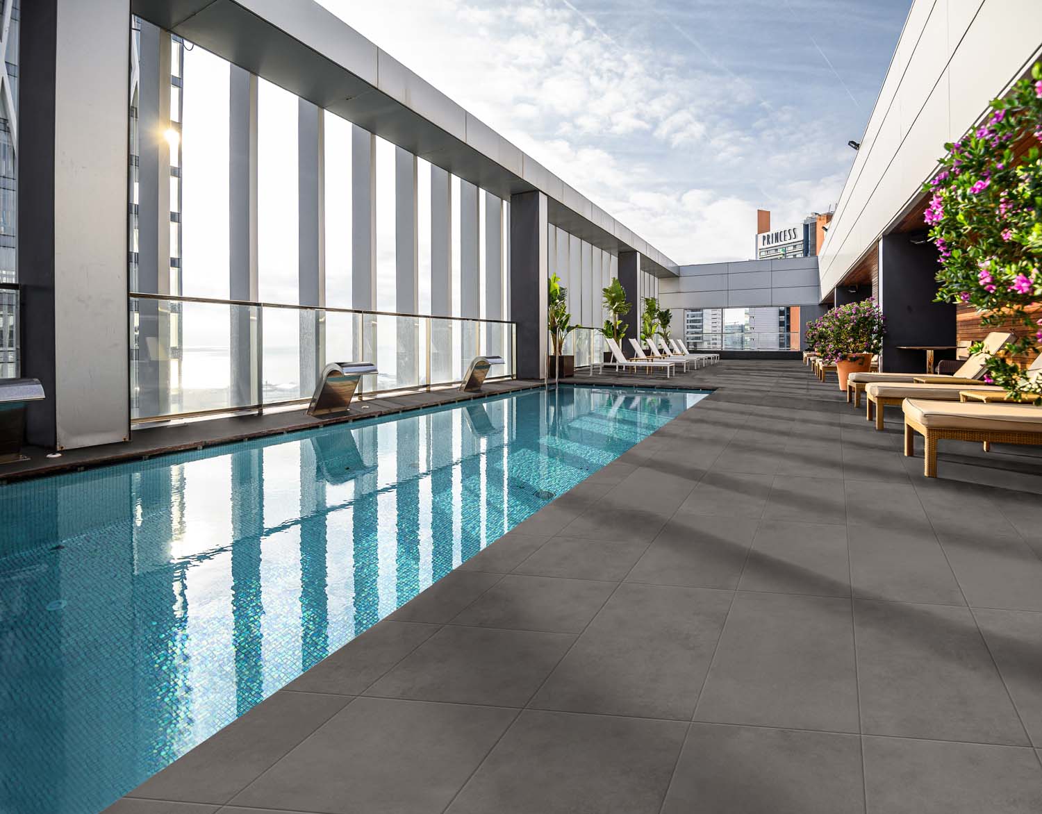 Gresie Porțelanată Rectificată 60x120 R EVOQUE - Antracit