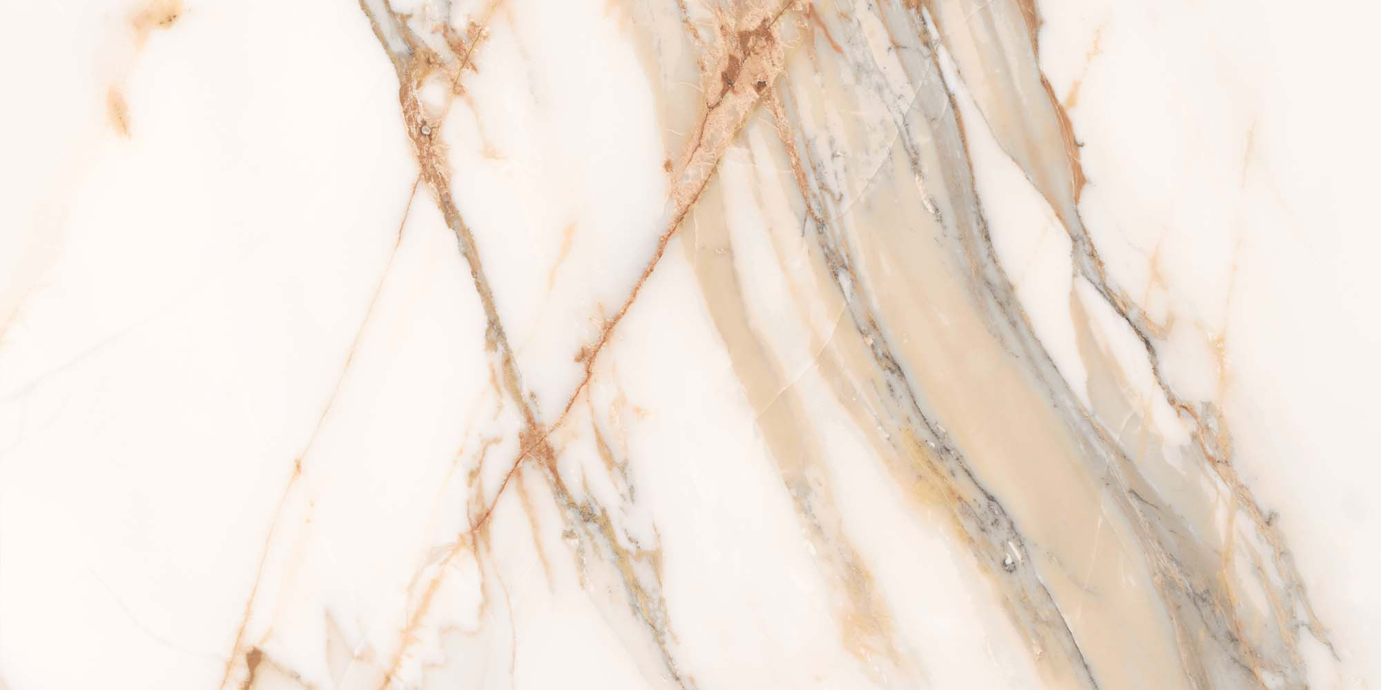 Gresie Porțelanată Rectificată Lucioasă 60x120 R EXCELSIS - Alb