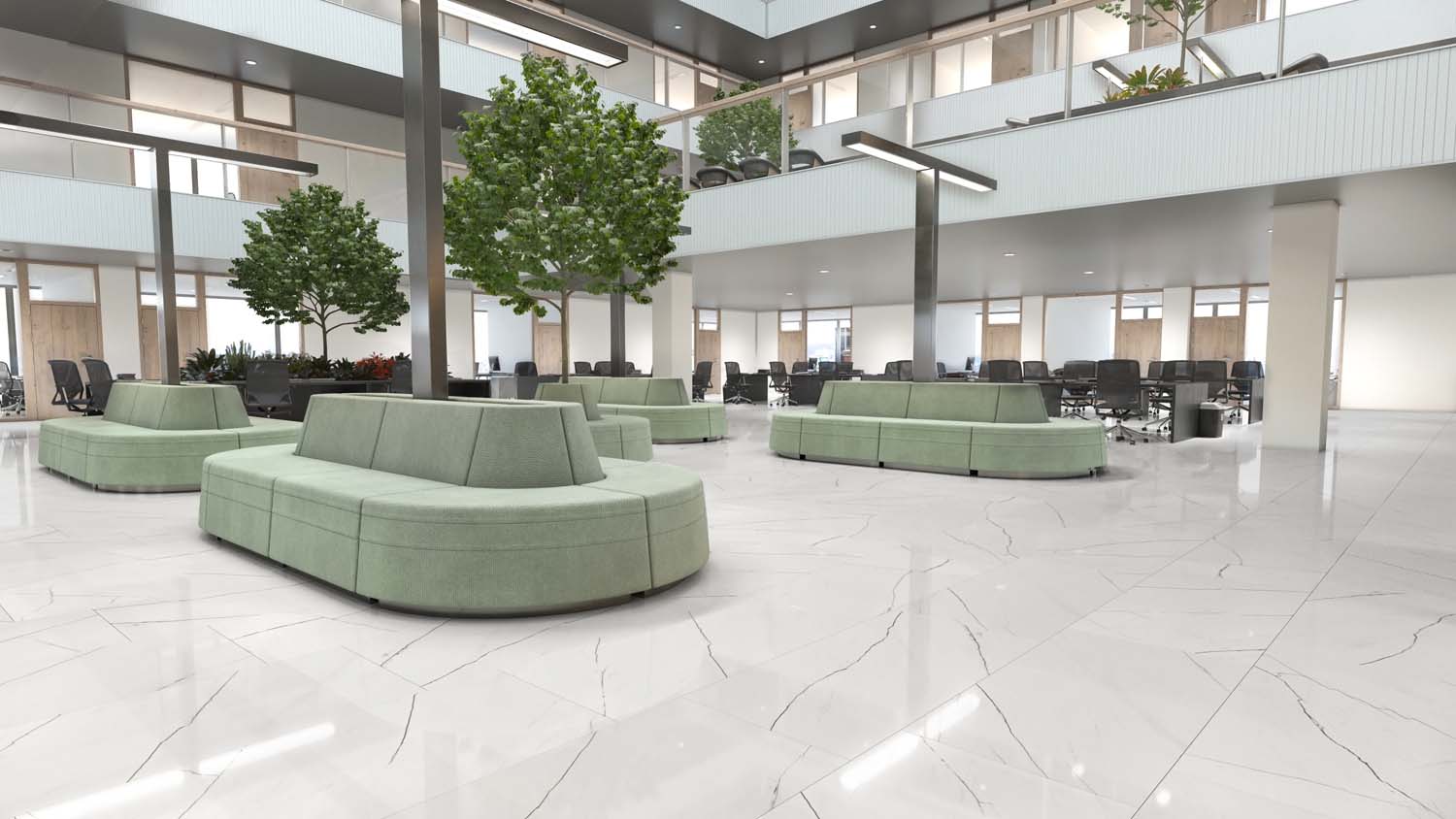 Gresie Porțelanată Rectificată Interior, Exterior 60x120 R LINE - Alb - KAI Ceramics