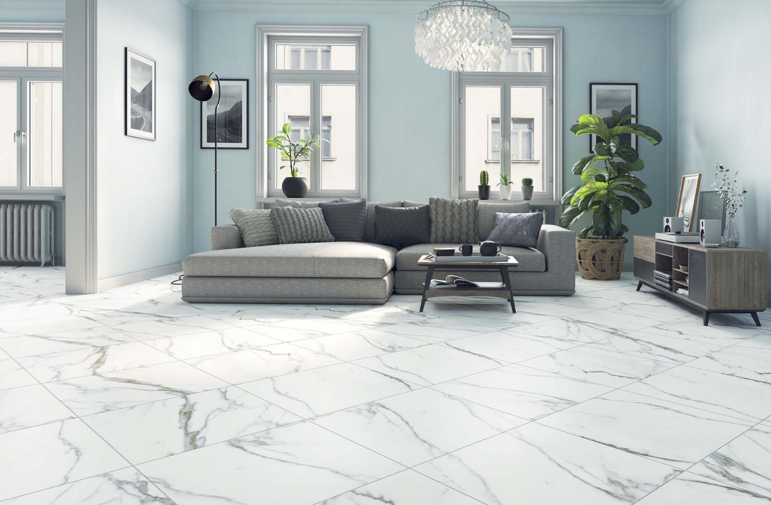 Gresie Porțelanată Rectificată Interior, Exterior 60x120 R QUARRY - Alb - KAI Ceramics