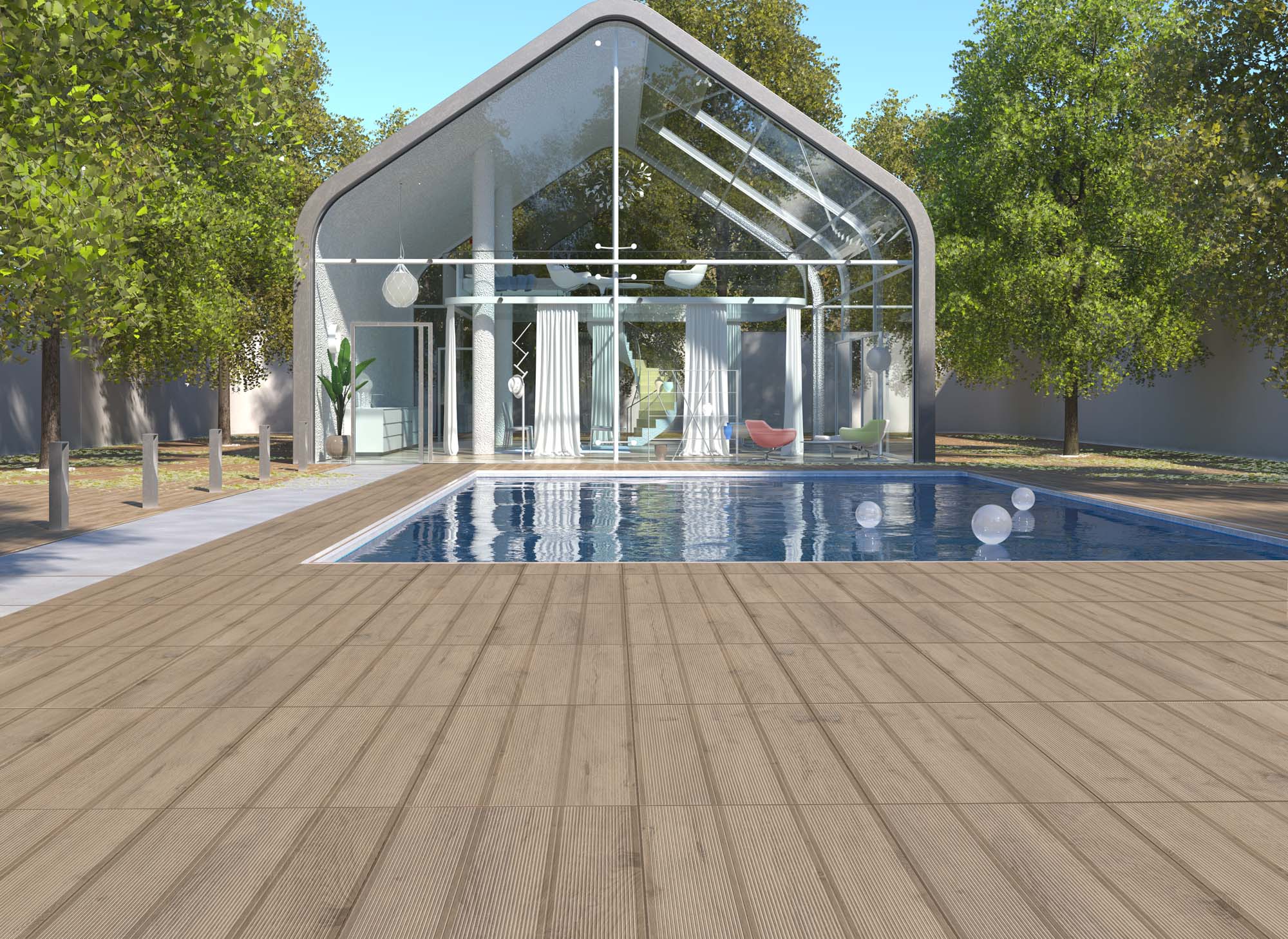 Gresie Porțelanată Rectificată 60x120 R SEQUOIA - Decking - Bej