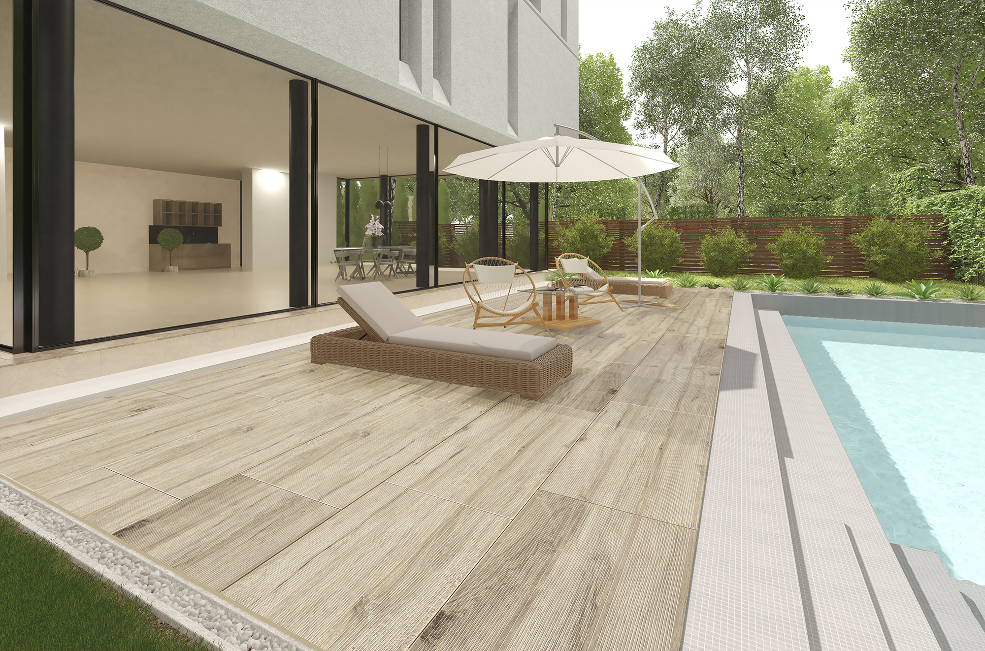 Gresie Porțelanată Rectificată 60x120 R SEQUOIA - Decking - Natural