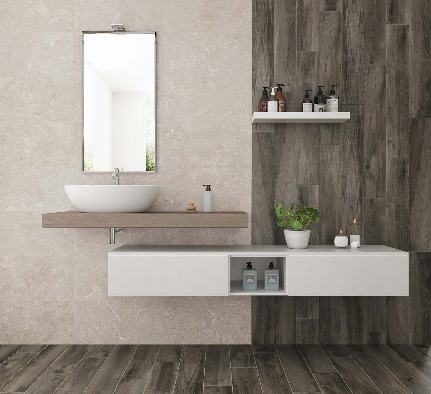 Gresie Porțelanată Rectificată 60x120 R STONELINE - Natural