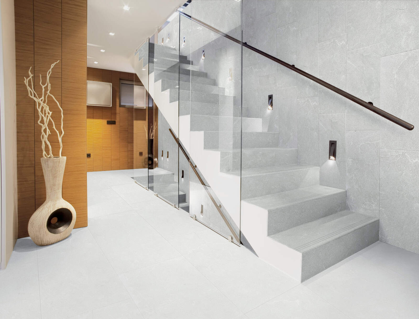 Gresie Porțelanată Rectificată 60x120 R STONELINE - Gri Deschis