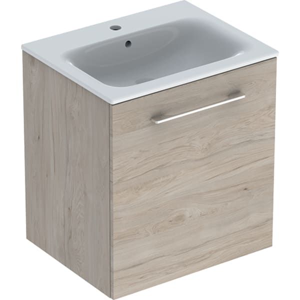 MOBILIER 60 CM SELNOVA SQUARE CU LAVOAR, O USA,NUC AMERICAN HICKORY DESCHIS