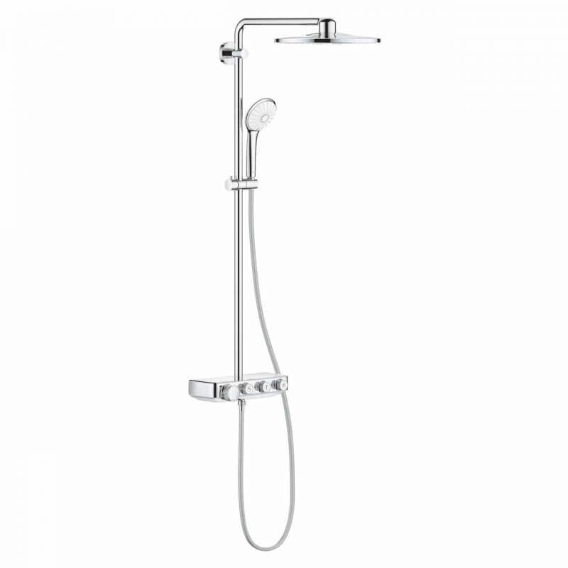 SISTEM DUS EUPHORIA TERMOSTATIC SMART CONTROL 310 DUO, CAP DUS RAINSHOWER 310 SMARTACTIVE, PARA DUS EUPHORIA 110 MASSAGE, FURTUN SILVERFLEX 1750 MM