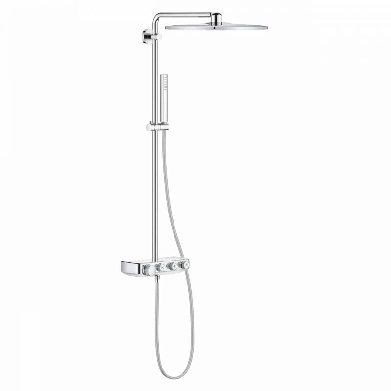 SISTEM DUS EUPHORIA TERMOSTATIC SMART CONTROL 310 CUBE DUO, CAP DUS RAINSHOWER 310 SMARTACTIVE CUBE, PARA DUS EUPHORIA CUBE STICK, FURTUN SILVERFLEX 1750 MM