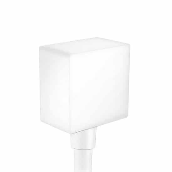 FixFit Square conector furtun dus  - matt white
