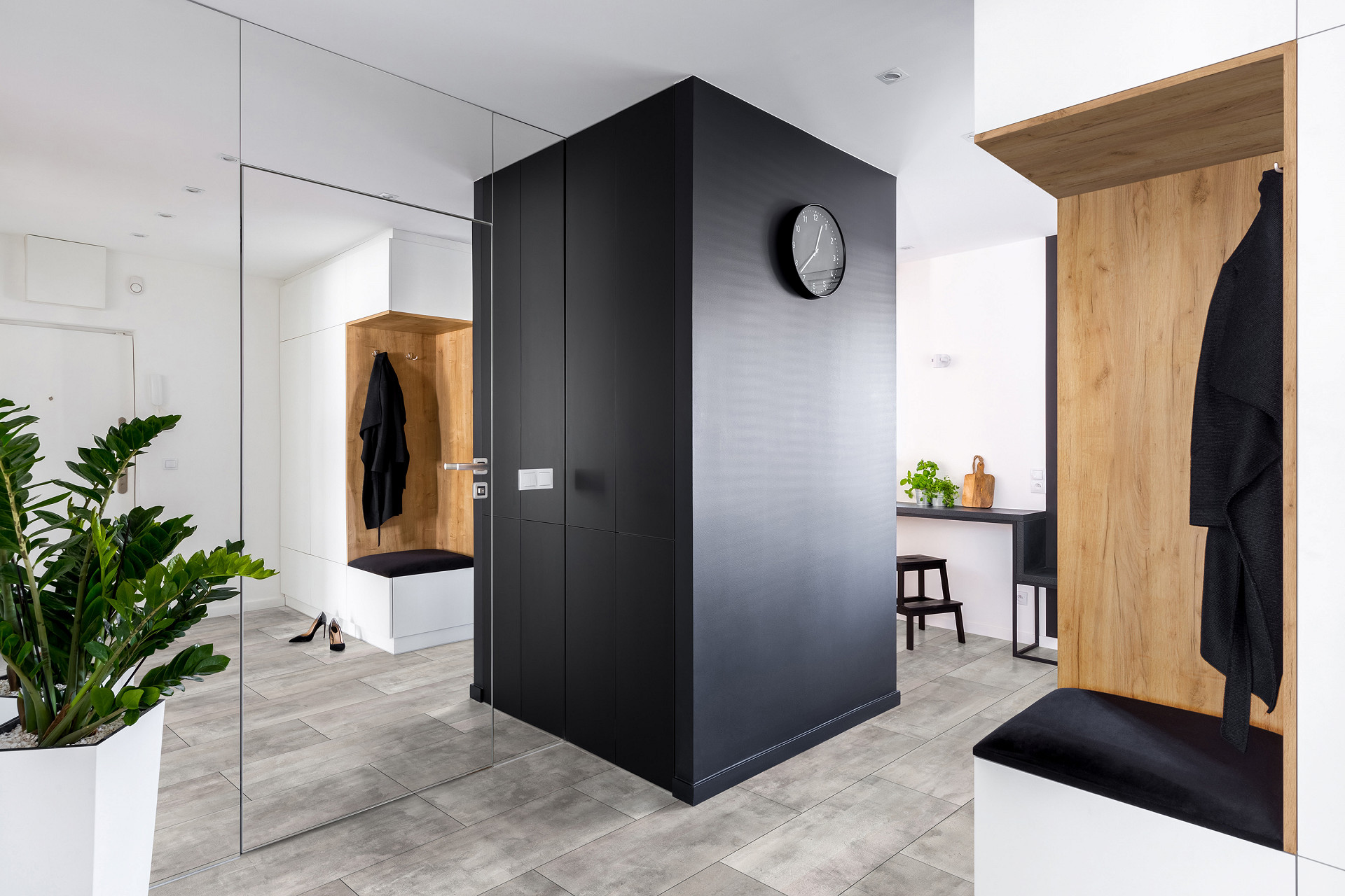 Panou decorativ impermeabil Rocko Tiles Black 0190