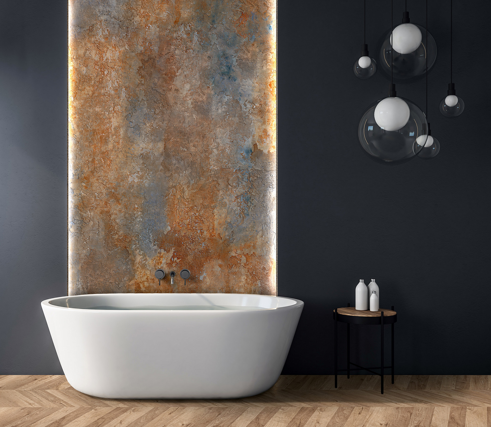 Panou decorativ impermeabil Rocko Tiles Rusty Copper K104