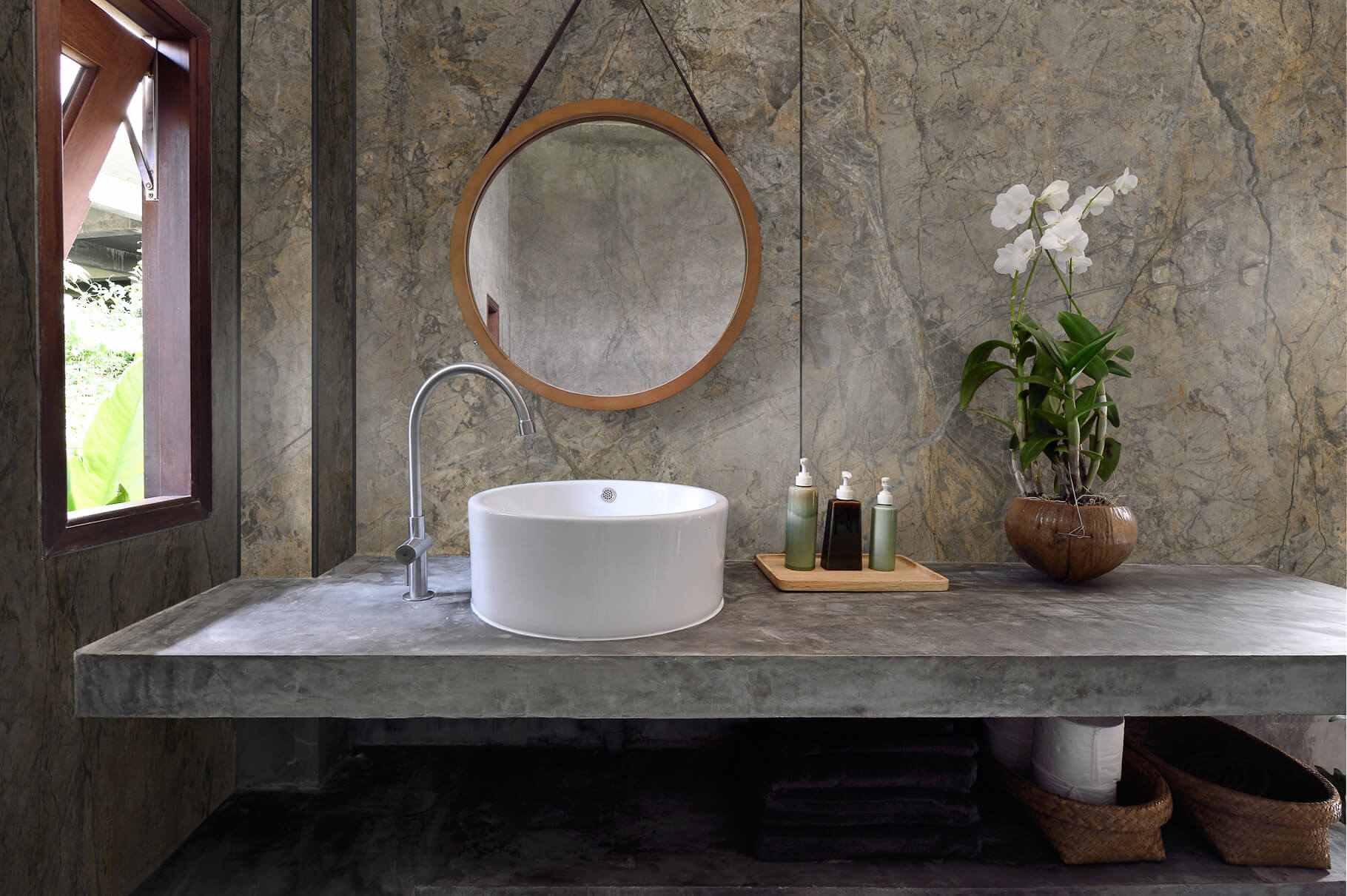 Panou decorativ impermeabil Rocko Tiles Rainforest Brown R104