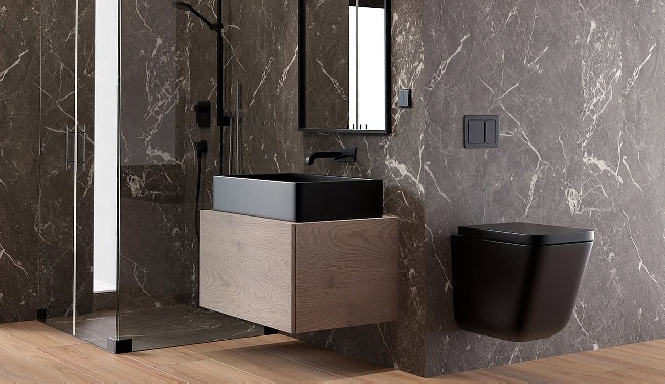 Nebulous Black R261 – Panou decorativ SPC Rocko Tiles 2026