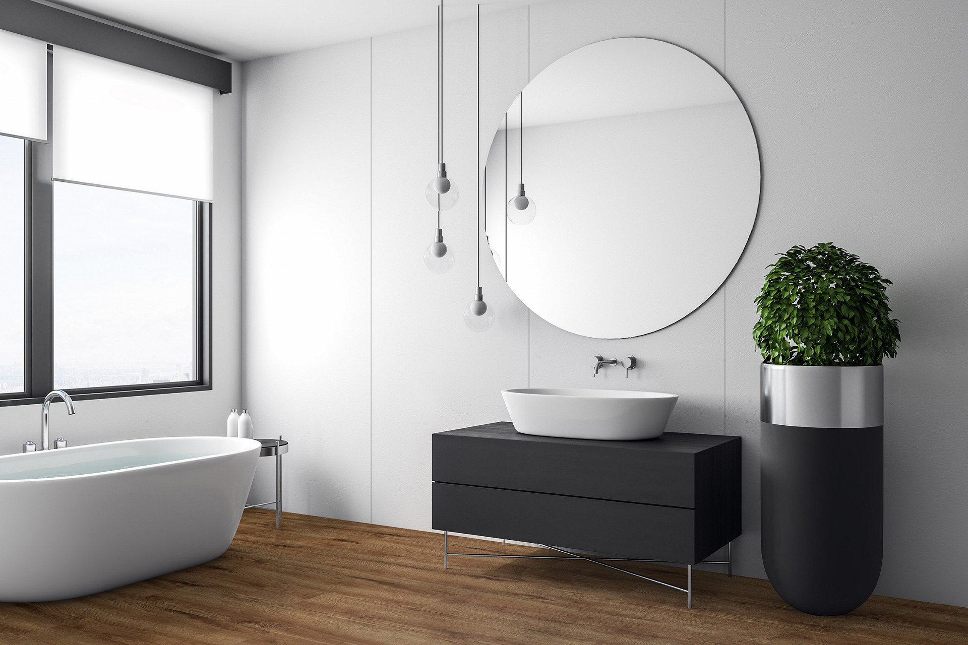 Panou decorativ impermeabil Rocko Tiles White 0110