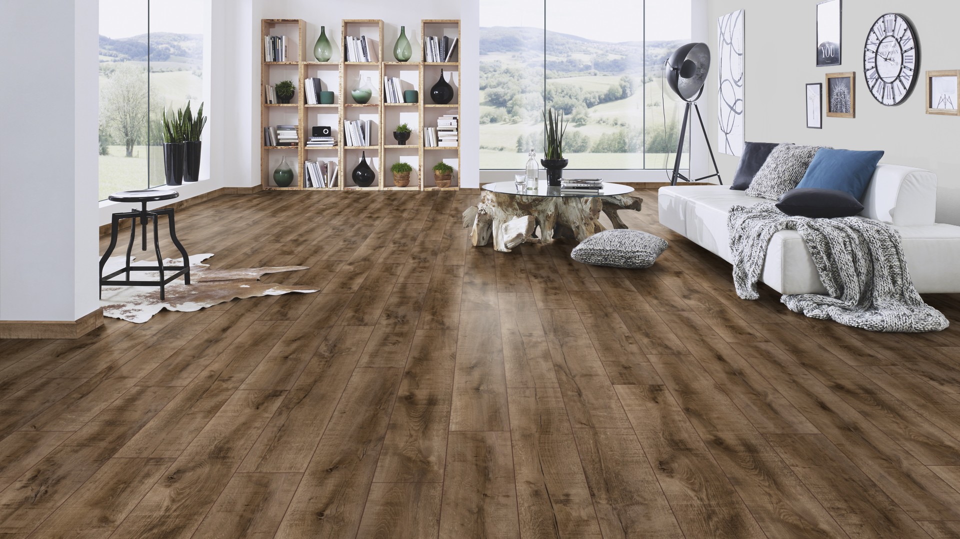 Parchet laminat rezistent la umiditate MO.RE! | Atlantic Mo*re 8 | Antique Volcano Oak K461 8mm - Krono Original